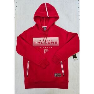 Atlanta Falcons NFL Team Apparel Red White Pullover Hoodie Men Small NWT